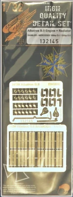 HGW 132145 Albatros B.II engine&amp; radiator PE set (WNW) 1/32