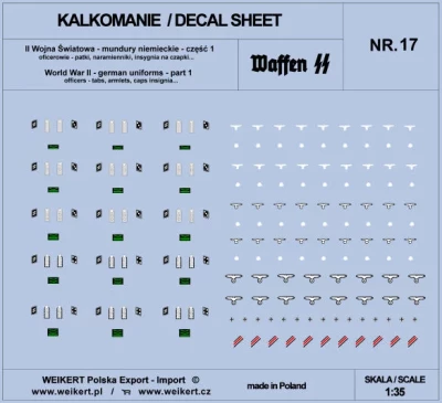 Weikert Decals 217 German Uniforms WWII - part 1 1/35