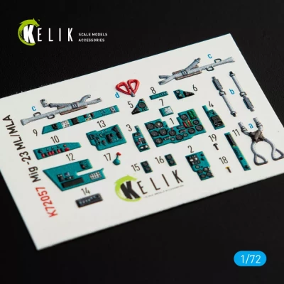 Reskit K72057 MiG-23 ML/MLA interior 3D decals (CL.PROP) 1/72