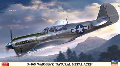 Hasegawa 07516 Американский истребитель P-40N WARHAWK &quot;NATURAL METAL ACES&quot; (Limited Edition) 1/48