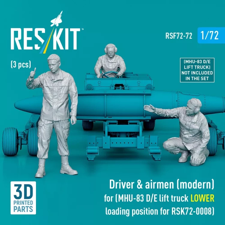 Reskit F72072 Driver & airmen (modern) (for RSK72-0008) 1/72
