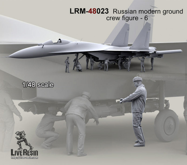 LiveResin LRM48023 Авиационный техник-механик ВВС РФ - 6 1/48