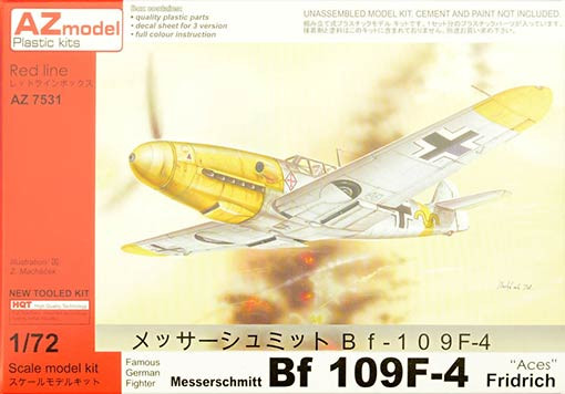 Az Model 75031 Messerschmitt Bf 109F-4 Aces (3x camo) 1/72