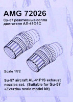 Amigo Models AMG 72026 AL-41F1S exhaust nozzles set for Su-57 (ZVE) 1/72