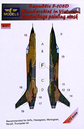 Lf Model M7271 Mask F-105D Thunderchief Camoufl.painting 1/72