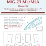 Peewit M72320 Canopy mask MiG-23 ML/MLA Flogger-G (CL.PROP) 1/72