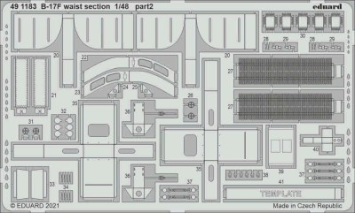 Eduard 491183 B-17F waist section (HKM) SET 1/48
