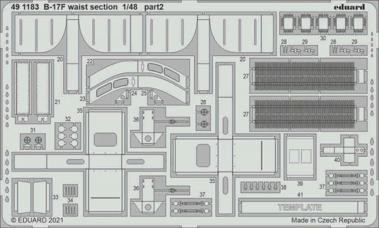 Eduard 491183 B-17F waist section (HKM) SET 1/48