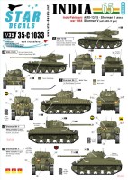 Star Decals 35-C1033 Indo-Pakistani War 1965. AMX-13/75, Sherman Mk.V (M4A4), Sherman Mk.V with AMX-13 gun 1/35