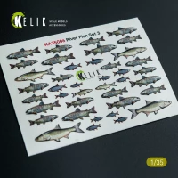 Reskit KA35006 River Fish set Type 3 - 3D Decal for dioramas 1/35