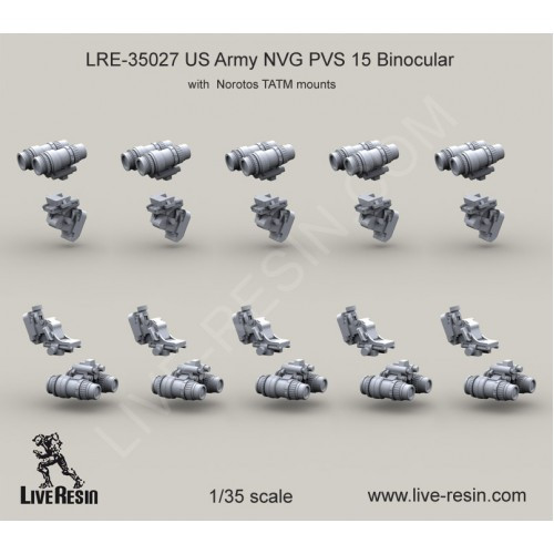 LiveResin LRE35027 US Army NVG PVS 15 Binocular with Norotos TATM mounts 1/35