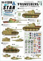 Star Decals 35-C1398 Frundsberg # 3.10. SS-Panzer Division.Pz.Kpfw.IV Ausf.H / J, and Panther Ausf.A / G 1/35