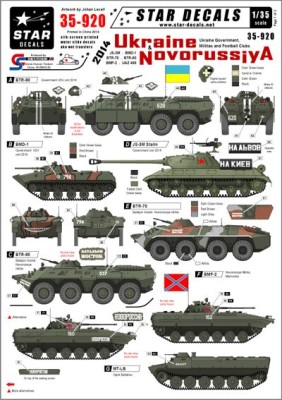 Star Decals STAR35920 Ukraine and Novorussiya 2014 1/35
