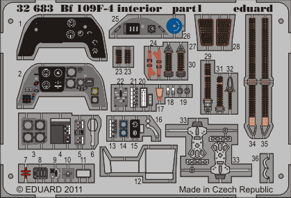 Eduard 32683 Bf 109F-4 interior S.A.