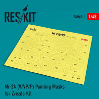 Reskit RSM48-0001 Mi-24 (V/VP/P) Painting Masks (ZVE) 1/48
