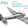 Quinta studio QD32114 Ju 88A-4 (Revell) 3D Декаль интерьера кабины 1/32
