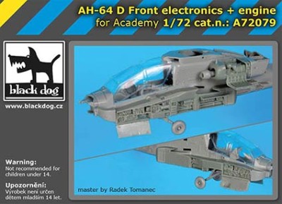 BlackDog A72079 AH-64D Front electronics &amp; engine (ACAD) 1/72