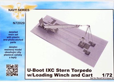 CMK N72029 U-Boot IXC Stern Torpedo w/Loading Winch&amp;Cart 1/72