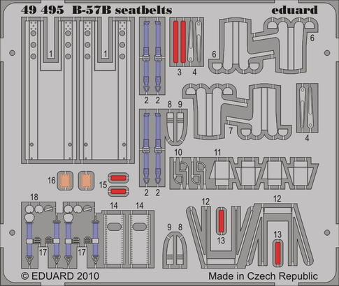 Eduard 49495 B-57B seatbelts Airfix