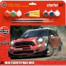 Airfix 55304A Mini Countryman WRC Starter Set includes Acrylic paints, brushes and poly cement 1/32