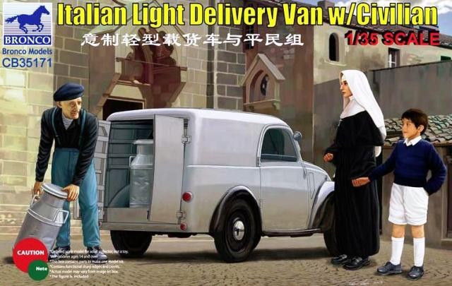 Bronco CB35171 Italian Light Delivery Van w/Civilian 1/35