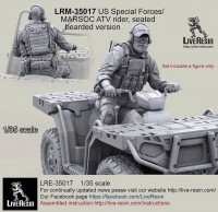 LiveResin LRM35017 US Special Forces/MARSOC ATV rider, seated, bearded version 1/35