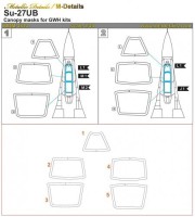 Metallic Details MDM4814 Sukhoi Su-27UB Canopy masks (designed to be used with Great Wall Hobby kits) 1/48