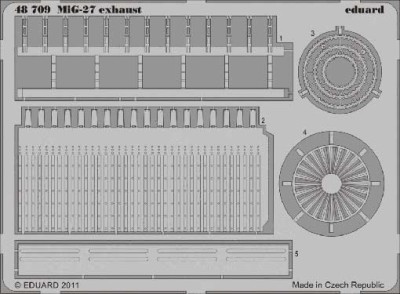 Eduard 48709 1/48 Фототравление MiG-27 exhaust