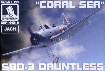 Brengun BRP144013 SBD-3 Dauntless CORAL SEA (plastic kit) 1/144