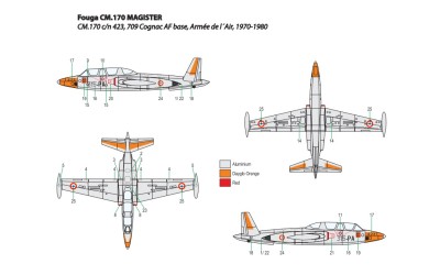 Miniwing Plastic MINI351 Fouga CM.170 MAGISTER / Armee de l'Air/French Air Force, 1 plastic kit, 1 decal version, BAGGED 1/144
