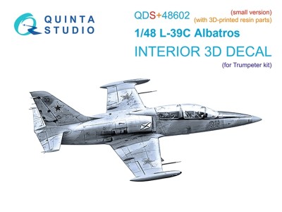 Quinta studio QDS+48602 L-39C (Trumpeter) (малая версия) (с 3D-печатными деталями) 1/48