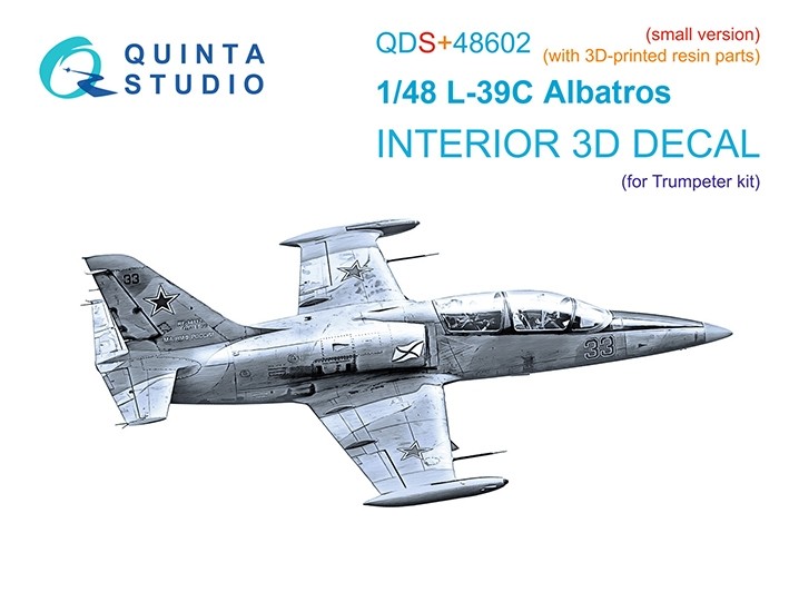 Quinta studio QDS+48602 L-39C (Trumpeter) (малая версия) (с 3D-печатными деталями) 1/48