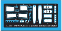 Aims AIMPE48011 Gloster Gladiator hatches and latches (designed to be used with Eduard kits, Merit and Roden kits)[Mk.I Mk.II] 1/48