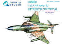 Quinta studio QD32038 F-4E early/F-4EJ (для модели Tamiya) 3D Декаль интерьера кабины 1/32