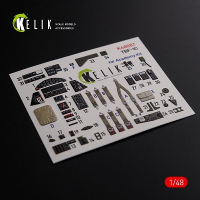 Reskit K48087 TBF-1C Interior 3D (ACAD) 1/48
