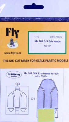 Fly model M7224 Masks for Bf 109 G/K Erla haube (KP) 1/72