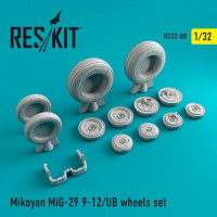 Reskit RS32-0088 Mikoyan MiG-29 (9-12) UB wheels set 1/32