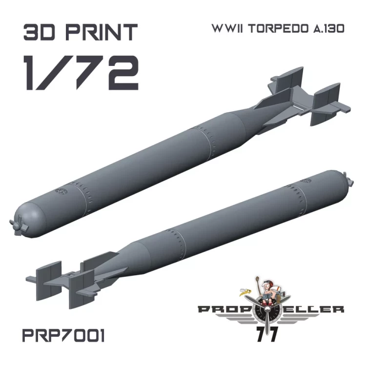 77 Propeller 77PRP-7001 Italian WWII Torpedo A.130 Variant 1 1/72