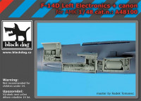BlackDog A48100 F-14D left electronics + cannon (AMK) 1/48