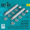 Reskit 32534 LAU-10 ZUNI rocket launcher US Army&Navy (2x) 1/32
