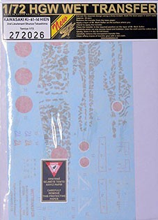 HGW 272026 Decals Ki-61-Id-HIEN camouflage Pt.1 (TAM) 1/72