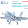 Quinta studio QDS-32110 F/A-18A (Academy) (малая версия) 3D Декаль интерьера кабины 1/32