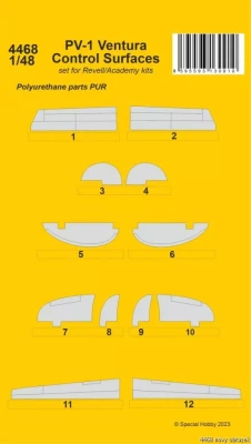 CMK 4468 PV-1 Ventura Control Surfaces (REV/ACAD) 1/48