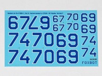 Foxbot Decals FBOT32017 Numbers for Sukhoi Su-27UBM, Ukranian Air Forces, digital camouflage, Part 2 (designed to be used with Trumpeter kits) 1/32