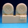 Barracuda Studios BCR72222 British 4-Slot 32' Wheels Block Tread 1/72