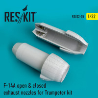 Reskit RSU32-0055 F-14A open & closed exhaust nozzles Trumpeter Kit Trumpeter 1/32