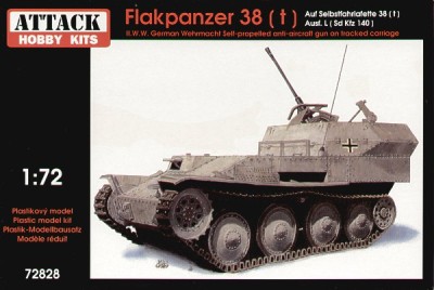 Attack Hobby 72828 Flakpanzer 38(t) Germ. WWII Anti-Aircraft Gun 1/72