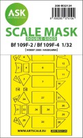 Art Scale 200-M32124 Messerschmitt Bf-109F-2 / Messerschmitt Bf-109F-4 canopy frame paint masks (inside & outside) 1/32