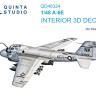 Quinta Studio QD48324 A-6E (Kinetic) 3D Декаль интерьера кабины 1/48