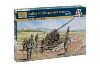 Italeri 06122 Italian 90/53 Gun with Crew (WWII) 1/72